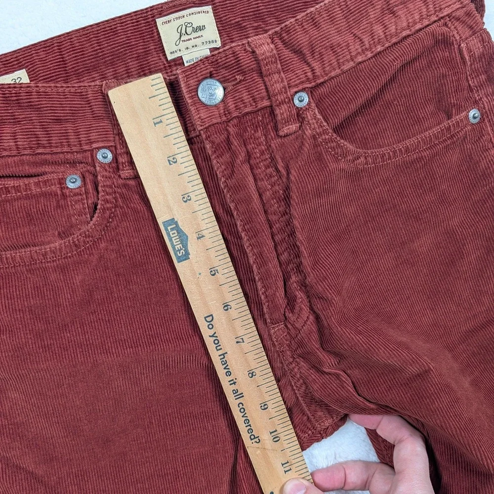 J Crew 770 Pants‎ Mens 29x32 Red Corduroy Slim Straight 5 Pocket Casual Chino